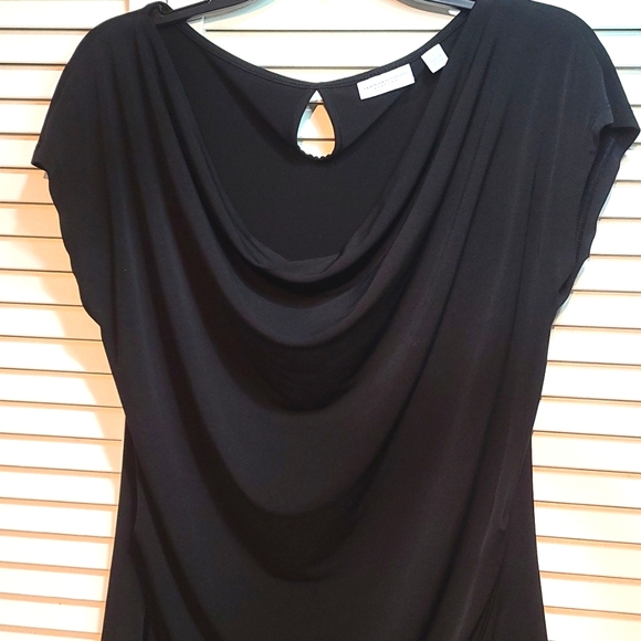 Black blouses bundle of 2 EUC polyester knit 2 for 1 price - Picture 4 of 8